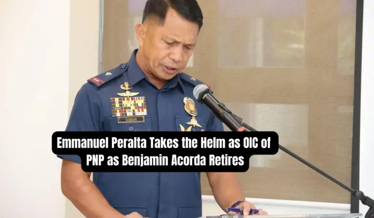 Emmanuel Peralta Takes the Helm as OIC of PNP as Benjamin Acorda Retires