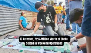 16 Arrested, P2.6-Million Worth of Shabu Seized in Weekend Operations