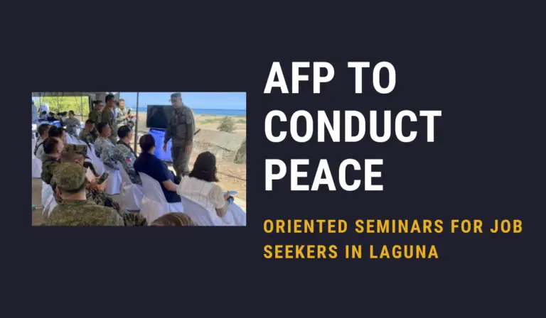 AFP to Conduct Peace-Oriented Seminars for Job Seekers in Laguna