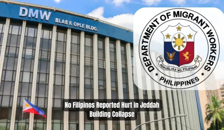 No Filipinos Reported Hurt in Jeddah Building Collapse